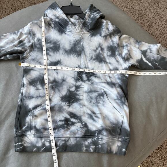 Lululemon All Yours Scuba Hoodie 6 TieDye Pullover Gray Black Marble Athlesiure - Picture 2 of 5